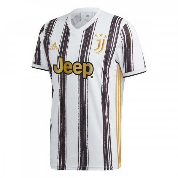 Trikot Juventus Heim 2020-21 Weiß Schwarz Fussballtrikots Günstig